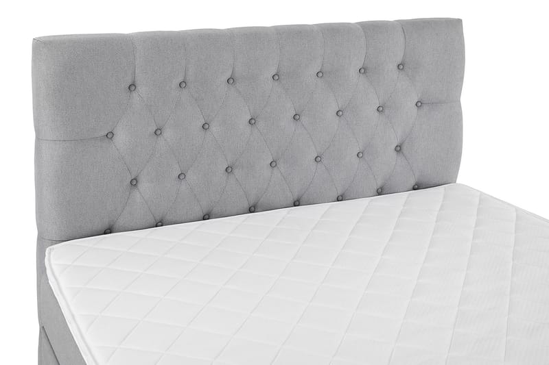 Lucky Komplett Sengpakke Kontinentalseng med Sengegavl 120x200 cm - Grå - Møbler - Senger - Kontinentalsenger