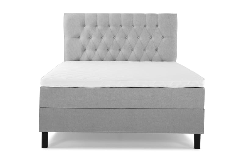 Lucky Komplett Sengpakke Kontinentalseng med Sengegavl 120x200 cm - Grå - Møbler - Senger - Kontinentalsenger