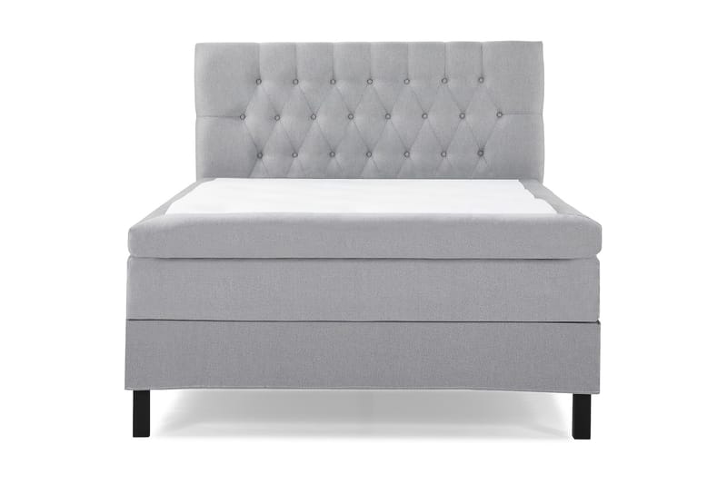 Lucky Komplett Sengpakke Polyeter Diamant Sengegavl 140x200 cm - Grå - Møbler - Senger - Kontinentalsenger