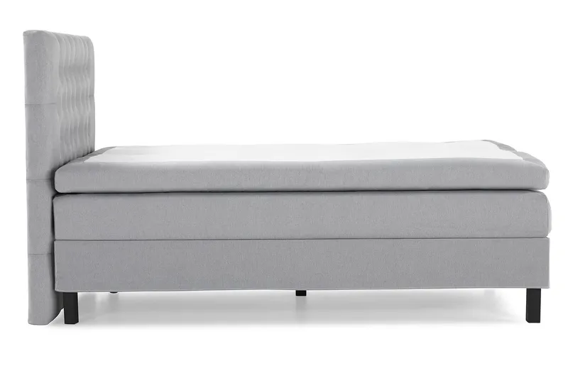 Lucky Komplett Sengpakke Polyeter Diamant Sengegavl 140x200 cm - Grå - Møbler - Senger - Kontinentalsenger