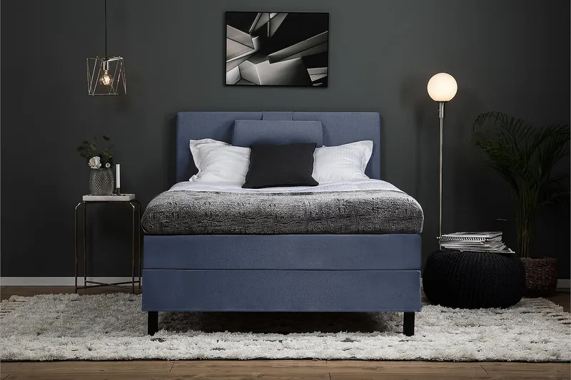 Lucky Kontinentalseng 120x200 Lateks - Mørkeblå - Møbler - Senger - Kontinentalsenger