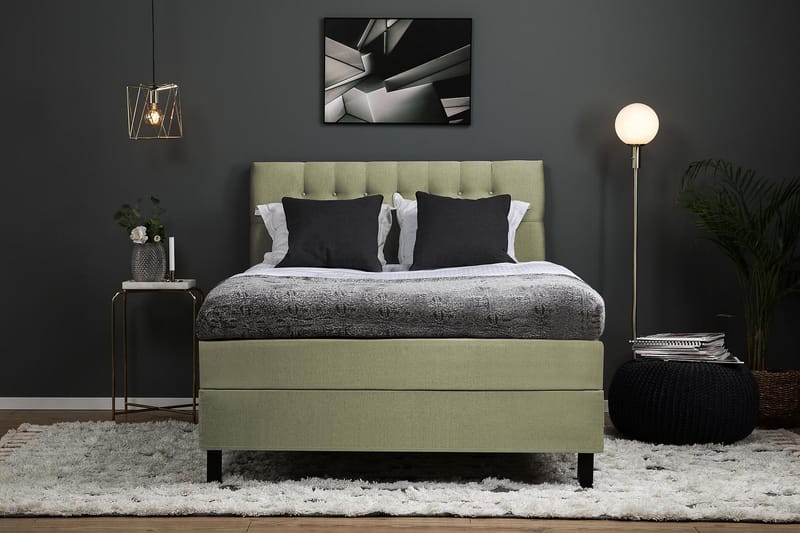 Lucky Kontinentalseng 120x200 Skum - Grønn - Møbler - Senger - Kontinentalsenger