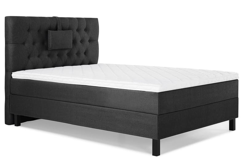 Lucky Kontinentalseng 120x200 Skum - Svart/Grå - Møbler - Senger - Kontinentalsenger