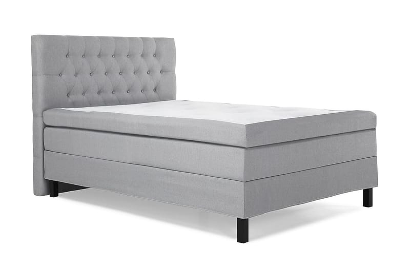Lucky Kontinentalseng 120x200 Polyeter - Mellangrå - Møbler - Senger - Kontinentalsenger