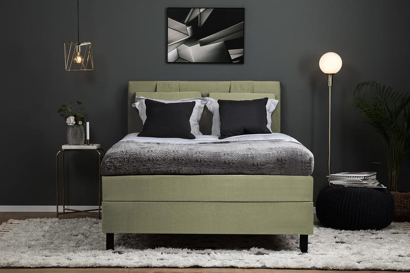 Lucky Kontinentalseng 120x200 Polyeter - Grønn - Møbler - Senger - Kontinentalsenger