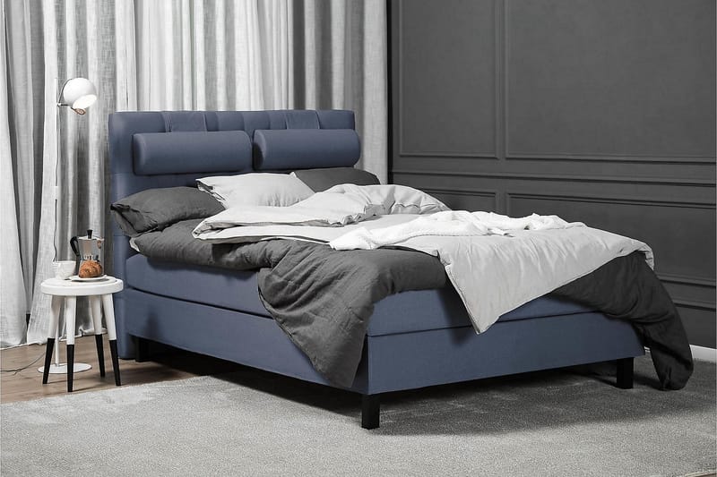 Lucky Kontinentalseng 140x200 Memory - Mørkeblå - Komplett sengepakke - Kontinentalsenger - Dobbeltsenger