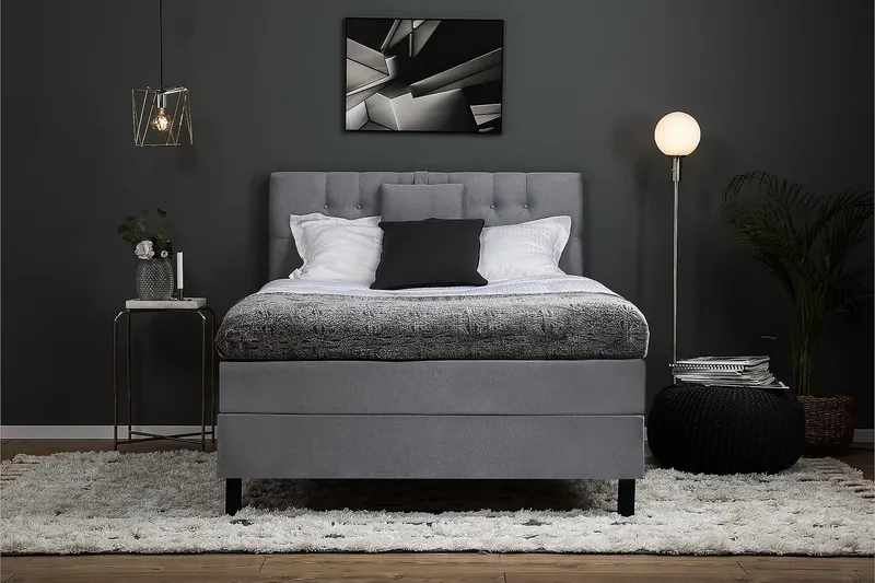 Lucky Kontinentalseng 140x200 Memory - Mellangrå - Møbler - Senger - Kontinentalsenger