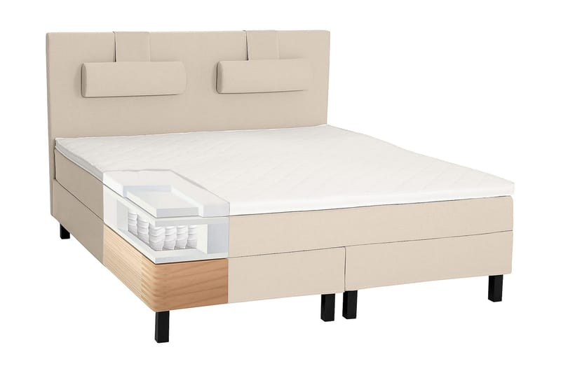 Lucky Kontinentalseng 150x200 Skum - Beige - Kontinentalsenger - Dobbeltsenger