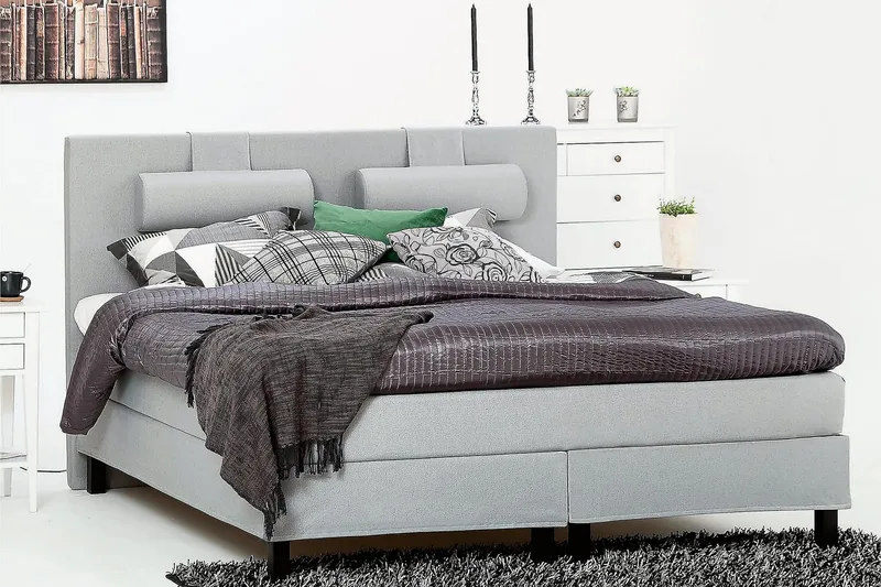 Lucky Kontinentalseng 150x200 Skum - Mellangrå - Møbler - Senger - Kontinentalsenger