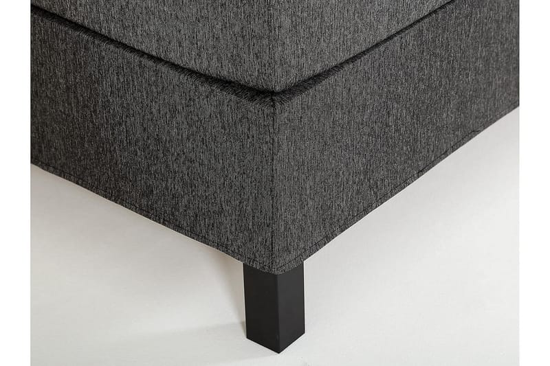 Lucky Kontinentalseng 150x200 Skum - Svart/Grå - Møbler - Senger - Komplett sengepakke