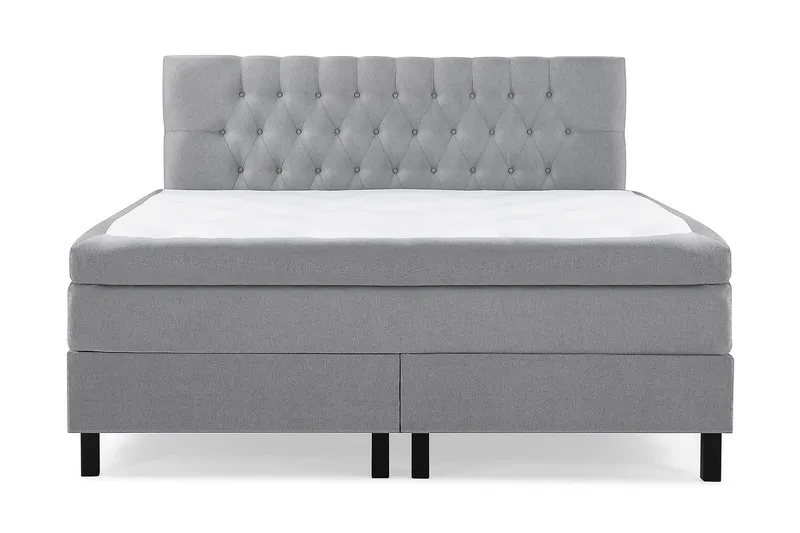 Lucky Kontinentalseng 160x200 cm Fast madrass - Lysgrå - Møbler - Senger - Kontinentalsenger