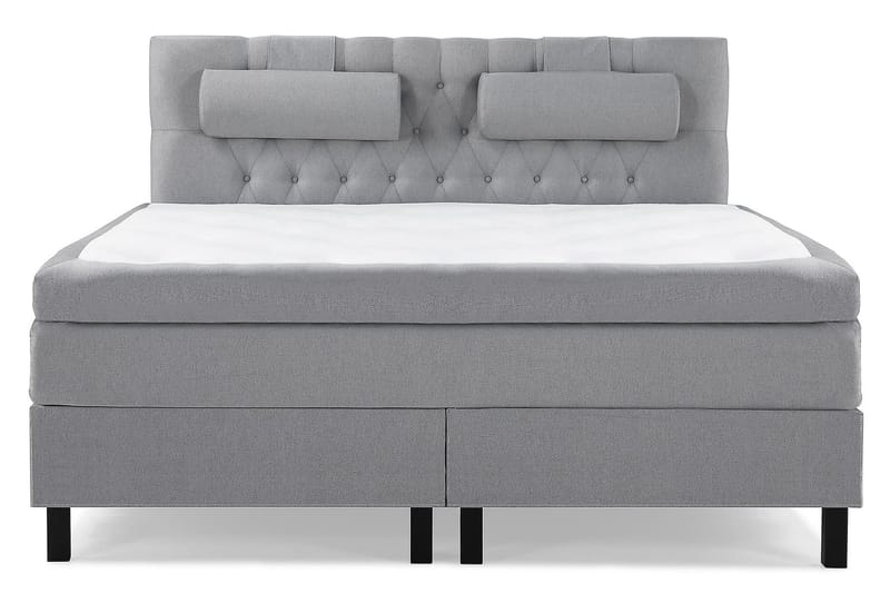 Lucky Kontinentalseng 160x200 cm Fast madrass - Lysgrå - Møbler - Senger - Kontinentalsenger