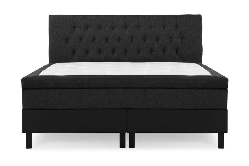 Lucky Kontinentalseng 160x200 Lateks - Svart/Grå/PU - Møbler - Senger - Kontinentalsenger