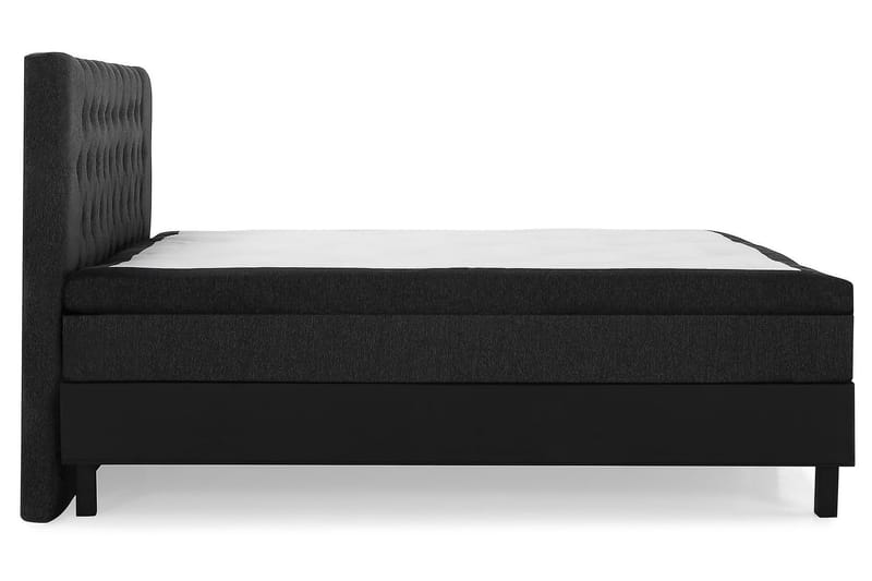 Lucky Kontinentalseng 160x200 Lateks - Svart/Grå/PU - Møbler - Senger - Kontinentalsenger