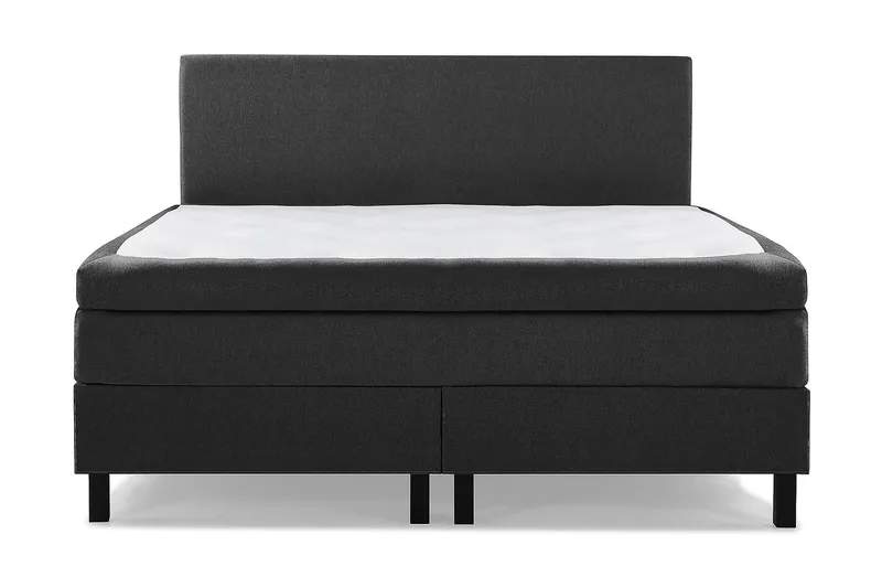 Lucky Kontinentalseng 160x200 Memory - Svart/Grå/PU - Møbler - Senger - Kontinentalsenger