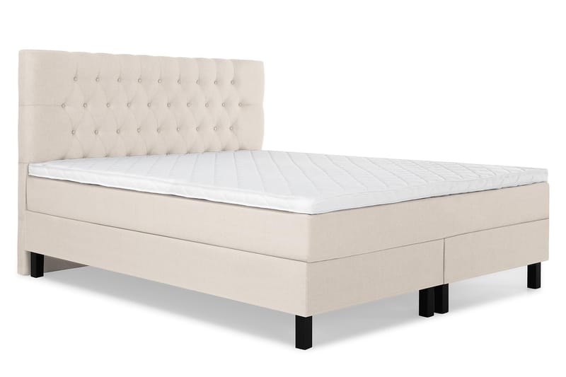 Lucky Kontinentalseng 160x200 Skum - Beige - Komplett sengepakke - Kontinentalsenger - Dobbeltsenger