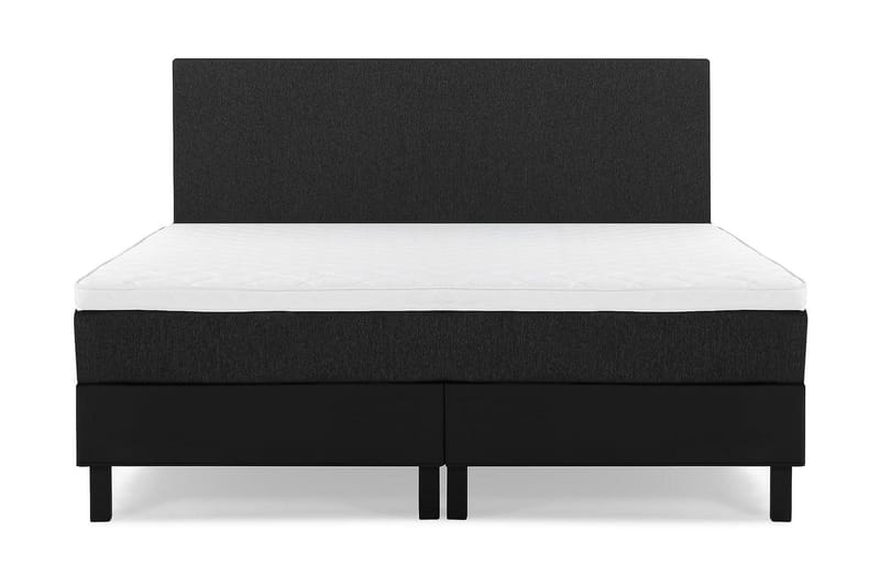 Lucky Kontinentalseng 160x200 Skum - Svart/Grå/PU - Møbler - Senger - Kontinentalsenger