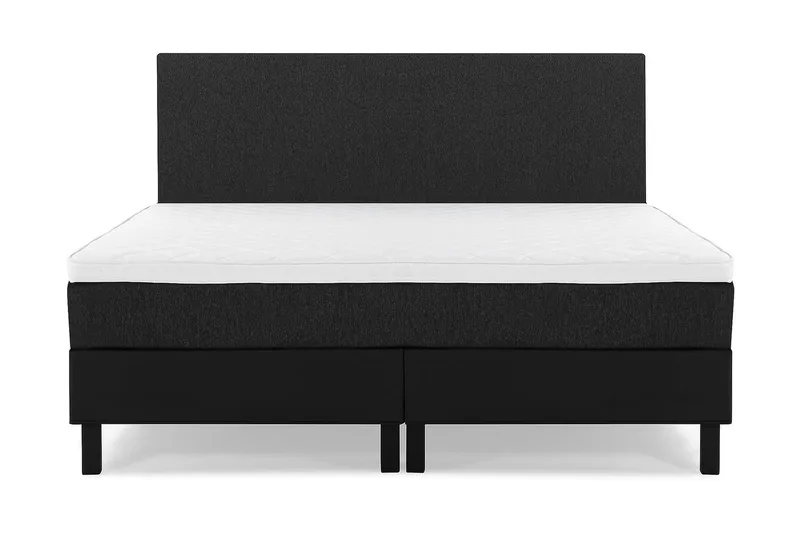 Lucky Kontinentalseng 160x200 Skum - Svart/Grå/PU - Møbler - Senger - Kontinentalsenger