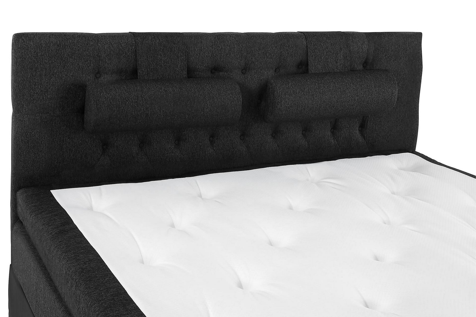 Lucky Kontinentalseng 160x200 Polyeter - Svart/Grå - Møbler - Senger - Komplett sengepakke