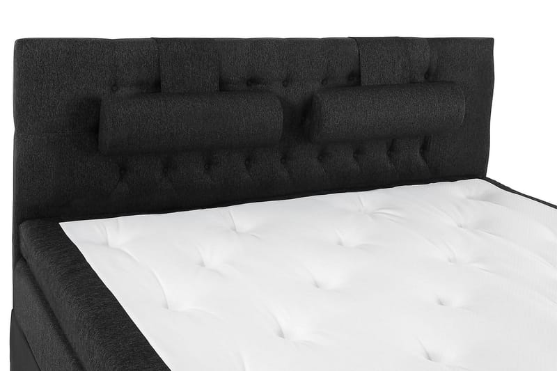 Lucky Kontinentalseng 160x200 Polyeter - Svart/Grå - Møbler - Senger - Komplett sengepakke