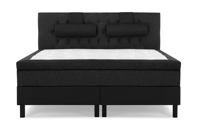 Lucky Kontinentalseng 160x200 Polyeter - Svart/Grå - Møbler - Senger - Kontinentalsenger