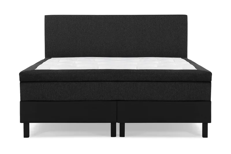 Lucky Kontinentalseng 180x200 Memory - Svart/Grå/PU - Møbler - Senger - Kontinentalsenger