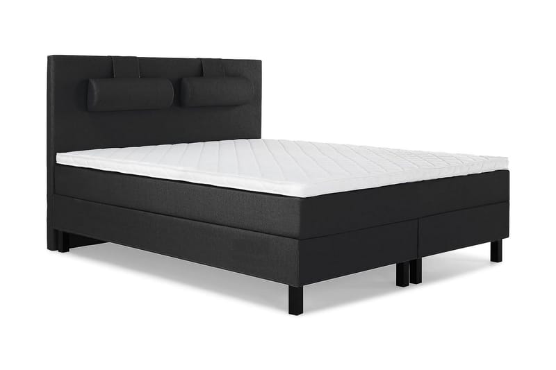 Lucky Kontinentalseng 180x200 Skum - Svart/Grå - Møbler - Senger - Kontinentalsenger