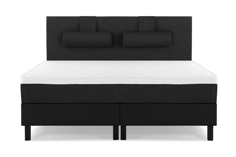 Lucky Kontinentalseng 180x200 Skum - Svart/Grå/PU - Møbler - Senger - Komplett sengepakke