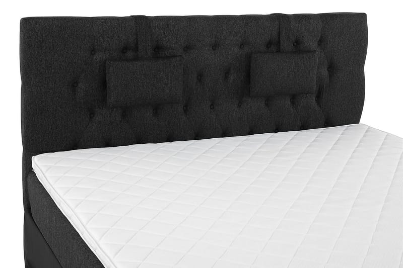 Lucky Kontinentalseng 180x200 Skum - Svart/Grå/PU - Møbler - Senger - Kontinentalsenger