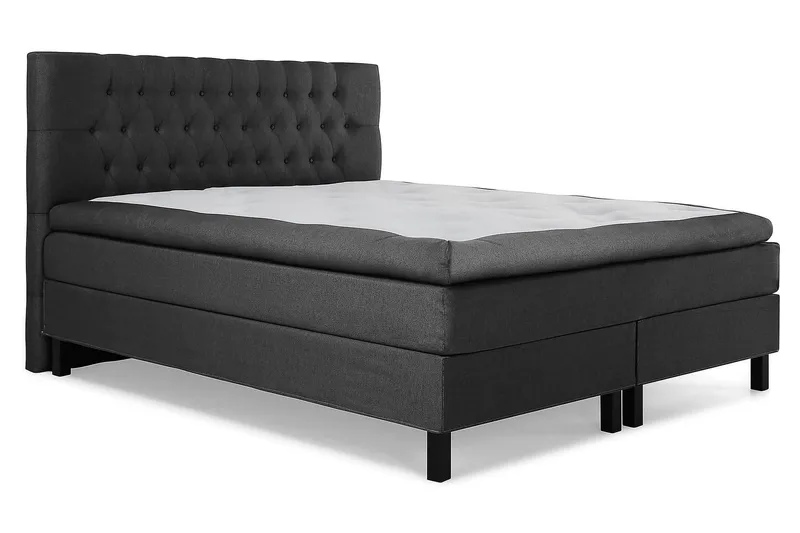 Lucky Kontinentalseng 180x200 Polyeter - Svart/Grå - Møbler - Senger - Kontinentalsenger