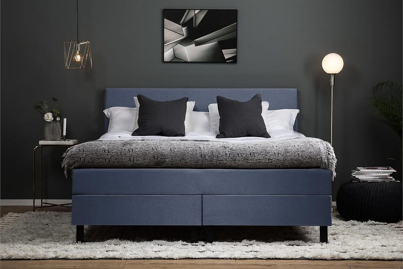 Lucky Kontinentalseng 180x200 Polyeter - Mørkeblå - Møbler - Senger - Kontinentalsenger