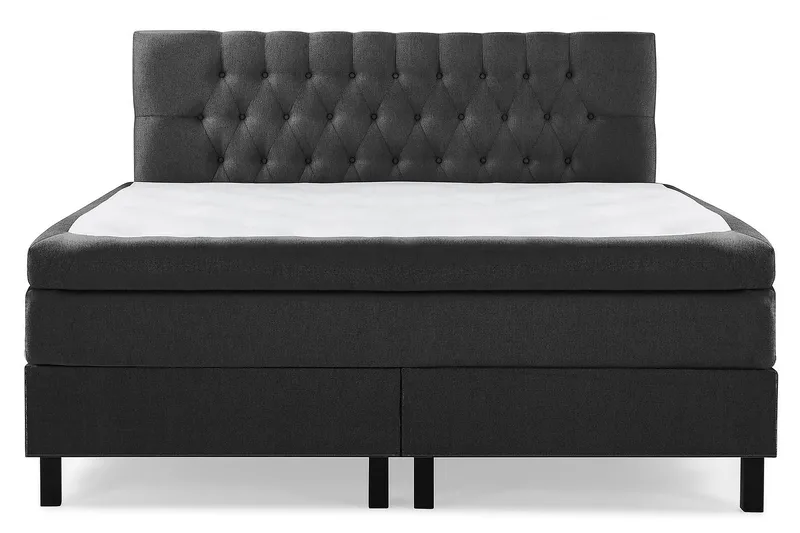 Lucky Kontinentalseng 180x200 Polyeter - Svart/Grå - Møbler - Senger - Kontinentalsenger