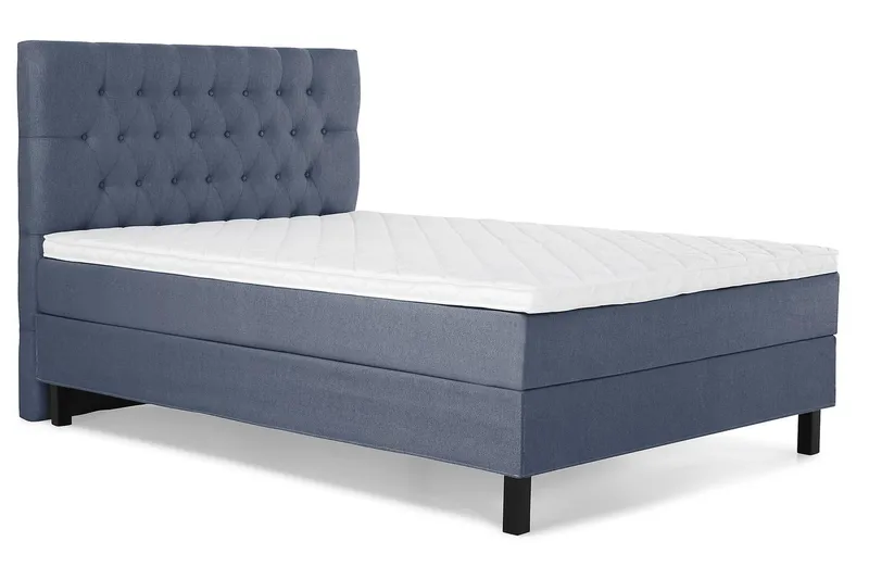 Lucky Sengepakke 140x200 Skum Diamant Sengegavl - Mørkeblå - Møbler - Senger - Kontinentalsenger