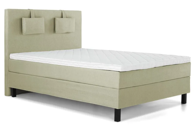 Lucky Sengepakke 140x200 Skum Glatt Sengegavl - Nakkepute Liten Grønn - Møbler - Senger - Kontinentalsenger