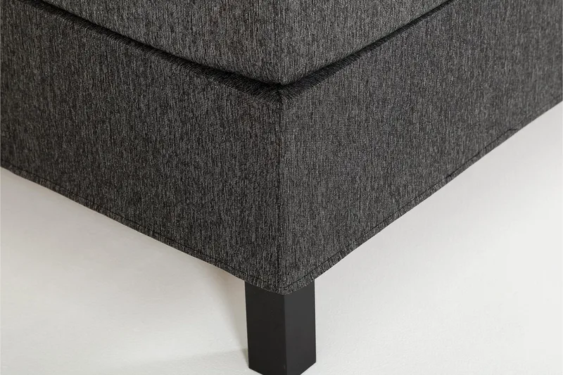 Lucky Sengepakke 150x200 Skum Glatt Sengegavl - Nakkepute Stor Svart/Grå - Møbler - Senger - Kontinentalsenger