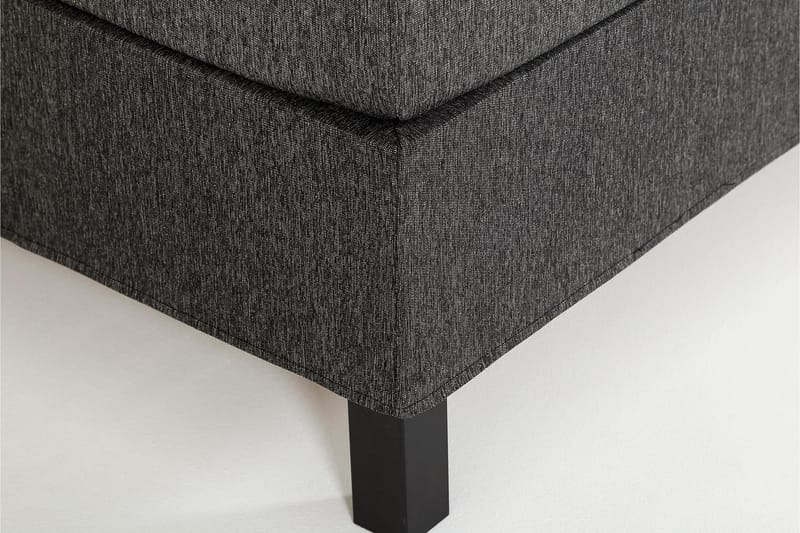 Lucky Sengepakke 150x200 Skum Glatt Sengegavl - Nakkepute Stor Svart/Grå - Møbler - Senger - Komplett sengepakke