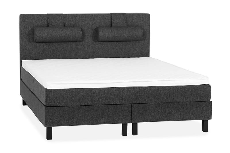 Lucky Sengepakke 150x200 Skum Glatt Sengegavl - Nakkepute Stor Svart/Grå - Møbler - Senger - Kontinentalsenger