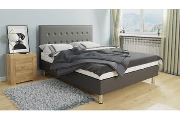 Lux Kontinentalseng 120x204 cm - Grå - Møbler - Senger - Kontinentalsenger