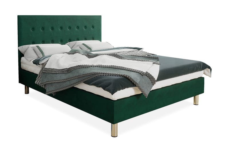 Lux Kontinentalseng 140x204 cm - Grønn - Møbler - Senger - Kontinentalsenger