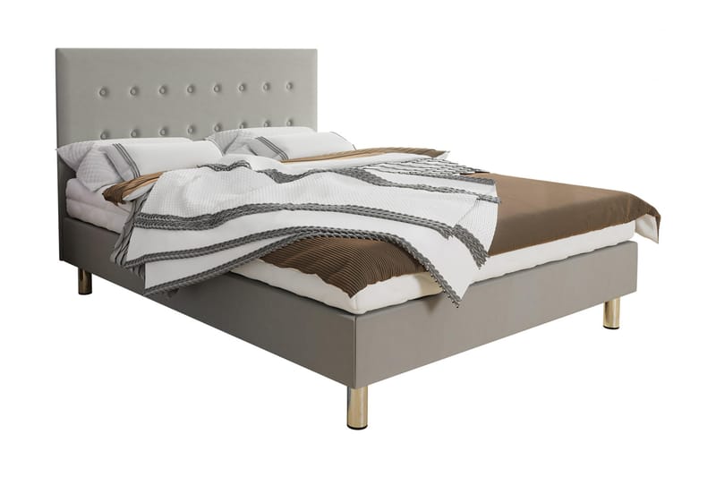 Lux Kontinentalseng 140x204 cm - Hvit - Møbler - Senger - Kontinentalsenger