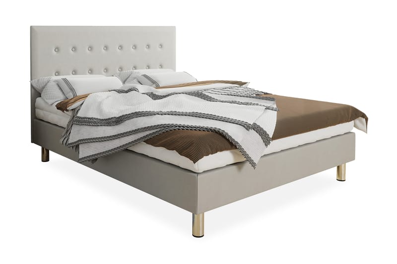 Lux Kontinentalseng 160x204 cm - Hvit - Møbler - Senger - Kontinentalsenger