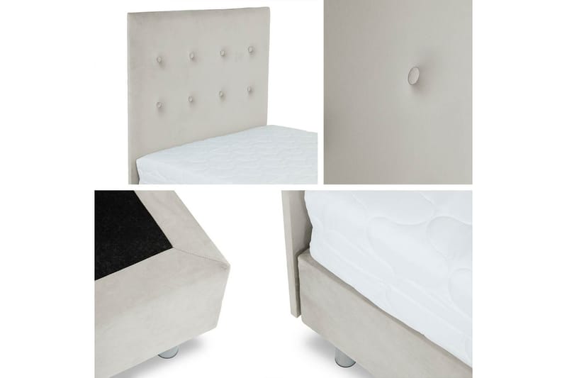 Lux Kontinentalseng 80x204 cm - Grå - Møbler - Senger - Kontinentalsenger