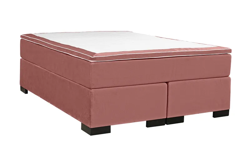 Malta kontinentalseng 160x200 cm - Rosa / Fløyel - Møbler - Senger - Kontinentalsenger