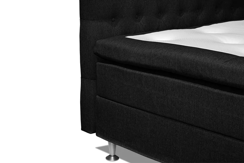 Meja Komplett Sengpakke 160x200 cm Dobbeltseng med Sengegavl - Svart - Møbler - Senger - Kontinentalsenger