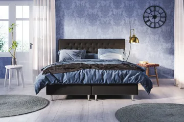 Meja Komplett Sengpakke Kontinentalseng 180x200 cm - Svart - Møbler - Senger - Kontinentalsenger