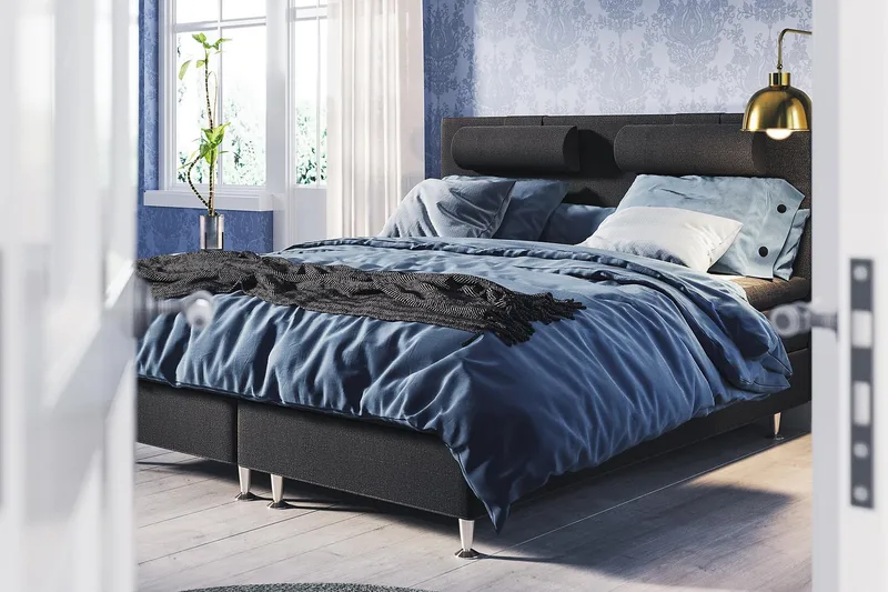 Meja Kontinentalseng 180x200 - Svart - Møbler - Senger - Kontinentalsenger