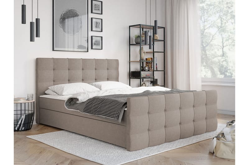 Milano Kontinentalseng 160x210 cm - Beige - Kontinentalsenger