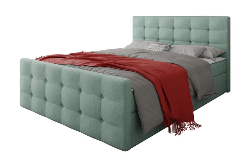 Milano Kontinentalseng 180x200 cm med Sengegavl, Grønn