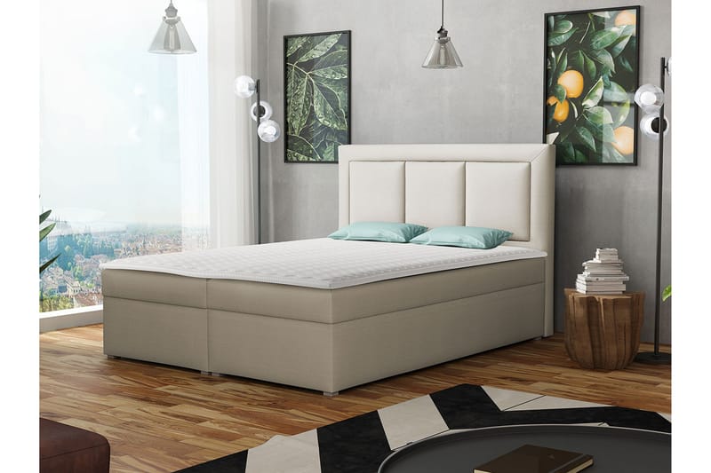 Moden Kontinentalseng 140x215 cm - Beige/Grå - Møbler - Senger - Kontinentalsenger