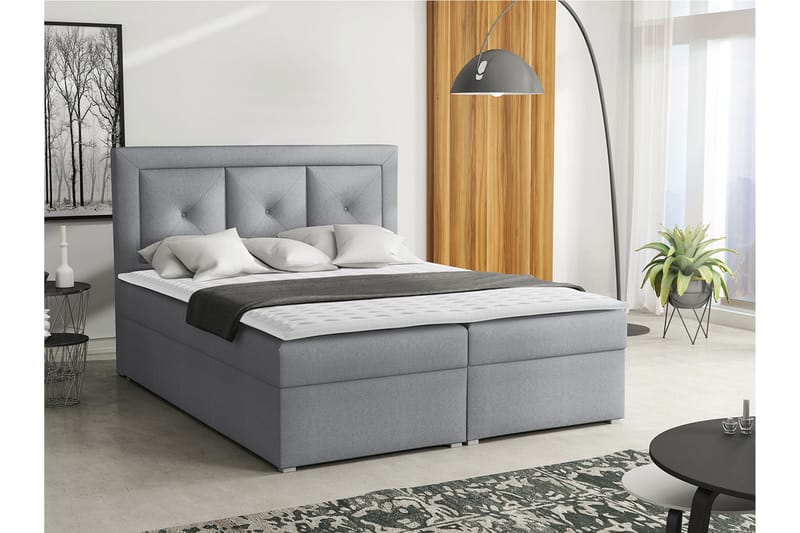 Moden Kontinentalseng 140x215 cm - Grå - Møbler - Senger - Kontinentalsenger